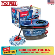 O-Cedar RinseClean Spin Mop & Bucket System Clean with Clean Water, Freeship