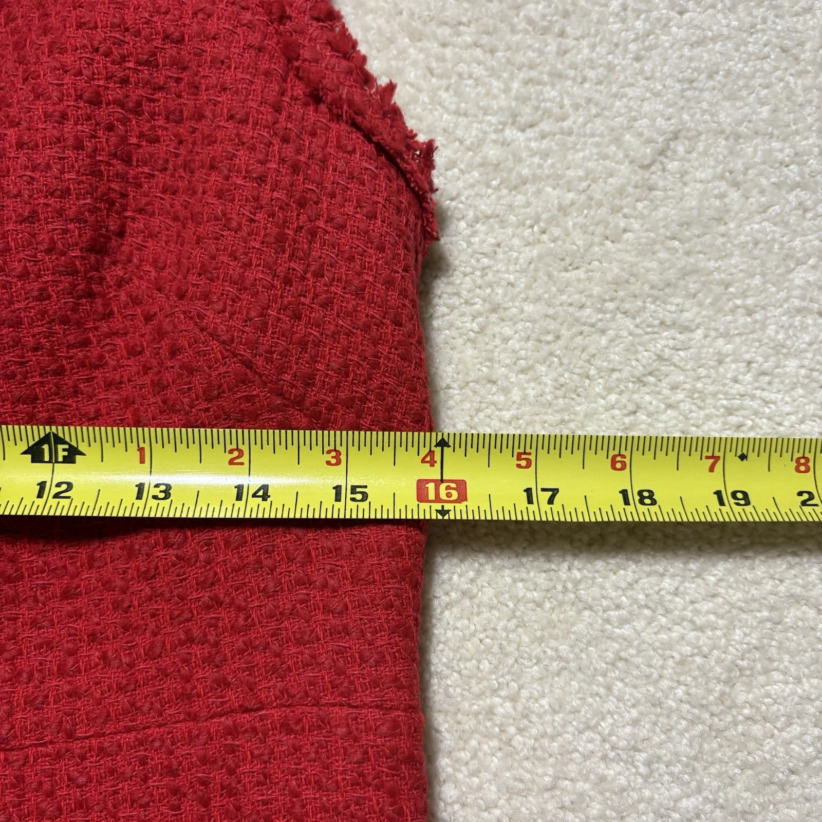 Abito rosso Kate Spade in tweed con fiocco taglia 8 Holiday