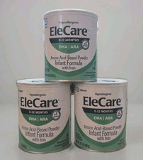 LOT OF 3 EleCare Infant Formula Powder Hypoallergenic Amino Acid 14.1 oz Ex 7/26