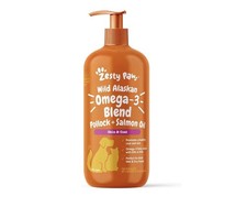Zesty Paws Wild Alaskan Omega-3 Blend Pollock  Salmon Oil for Dogs and Cats- Sk