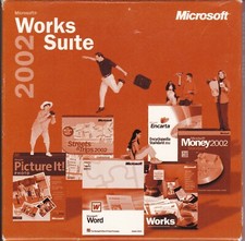 Microsoft Works Suite 2002 PC, 5-Disc Set, w/ Product Key 