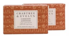 Image of Crabtree & Evelyn Gardeners Scented Soap Duo 400g ( 2 x 200g )Triple-Milled