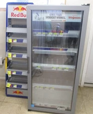 Single Door Beverage Commercial Refrigerator 10.2 Cu Ft Imbera Red Bull