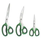 3 piece Set Titanium Coated Stainless Steel Scissors 9” 8” Utility 5¼" R/L Hand