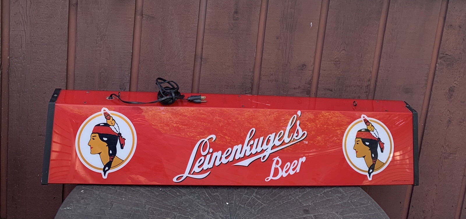 Leinenkugel’s Beer Dual Indian Maiden Logo Pool Table Light Billiard