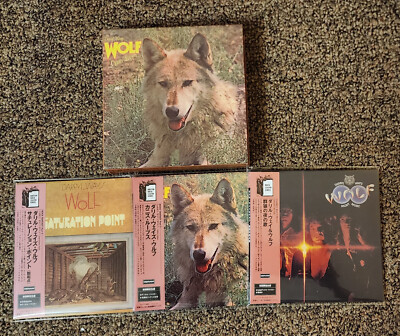 DARRYL WAY's WOLF LP CD x 3, PROMO BOX,Promo sleeve,Japan,  Prog