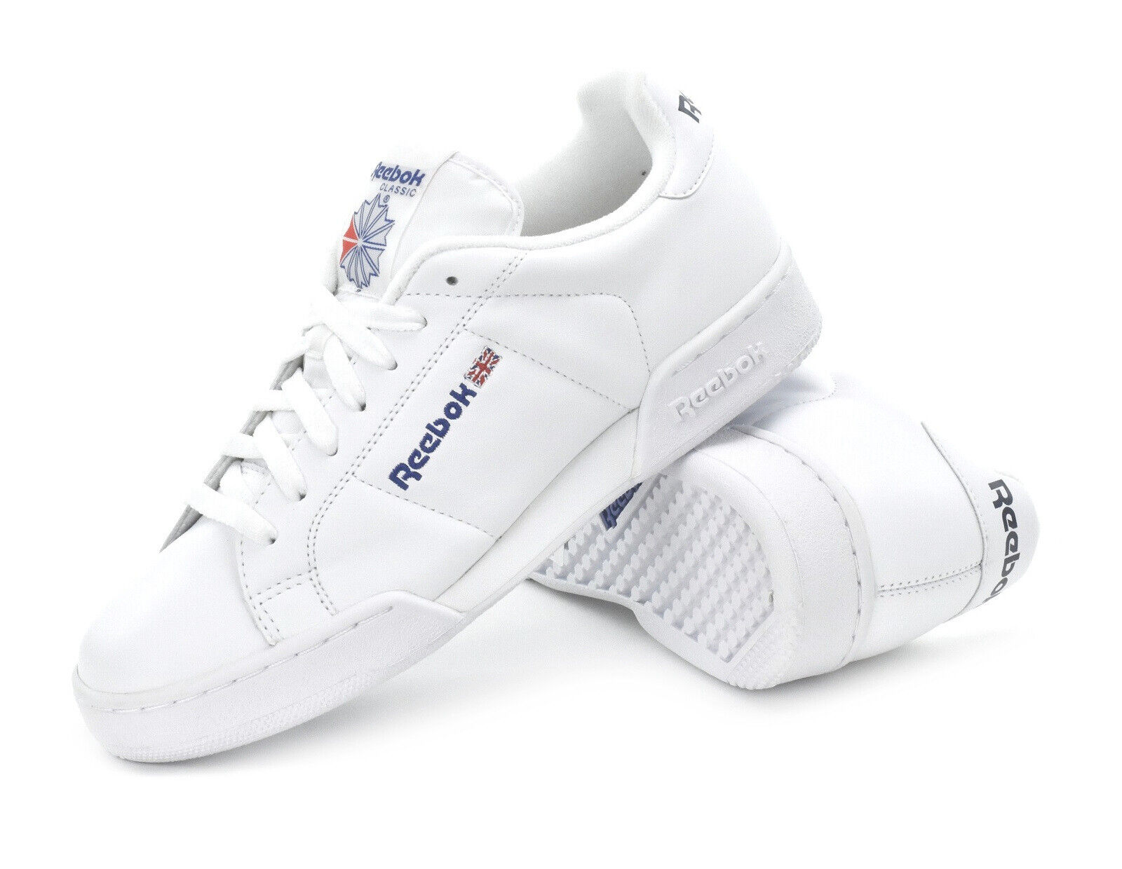 Reebok NPC II Mens Trainers Classic Retro Sneakers White/White Sizes | eBay
