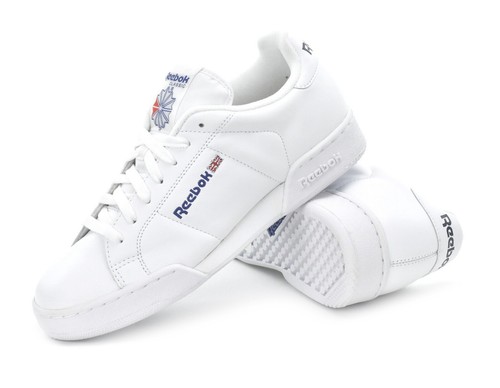 Reebok NPC II Mens Trainers Classic Retro Sneakers 1354 White/White Adult Sizes - Picture 1 of 6