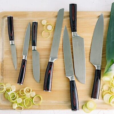 Yatoshi 13Pcs Knife Block-Pro Kitchen Knife Set Ultra Sharp High Carbon  Stainles