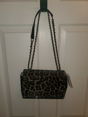 TALBOTS Leopard Print Calf Hair Double Handle Purse-*NEW!*