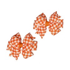 Checkerboard Toddler Hair Bow Set