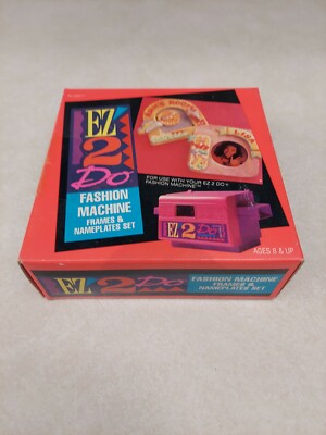 EZ 2 Do Vintage Frames & Nameplates Set for Fashion Machine Kenner 1993 Tonka