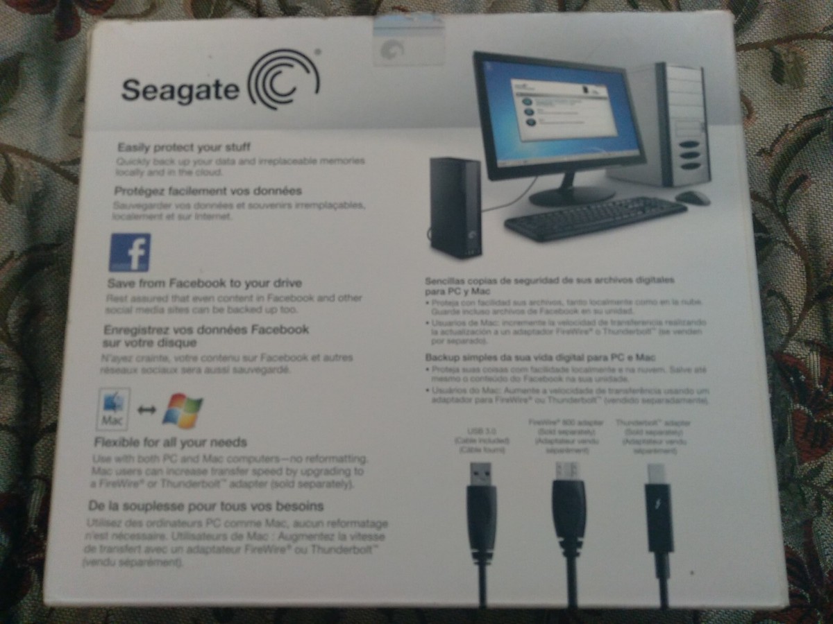 Seagate Backup Plus Desktop Drive | 3TB | External HDD | Boxed