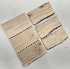12" Very Cool Unique Set Of 6 Silver Maple Lumber Wood Kiln Dried Board Slab