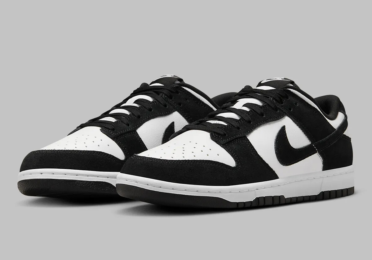 Nike Dunk Low Panda Suede White Black FQ8249-100 Men's or GS Nike Dunk Low Panda Suede White Black FQ8249-100 Men's or GS