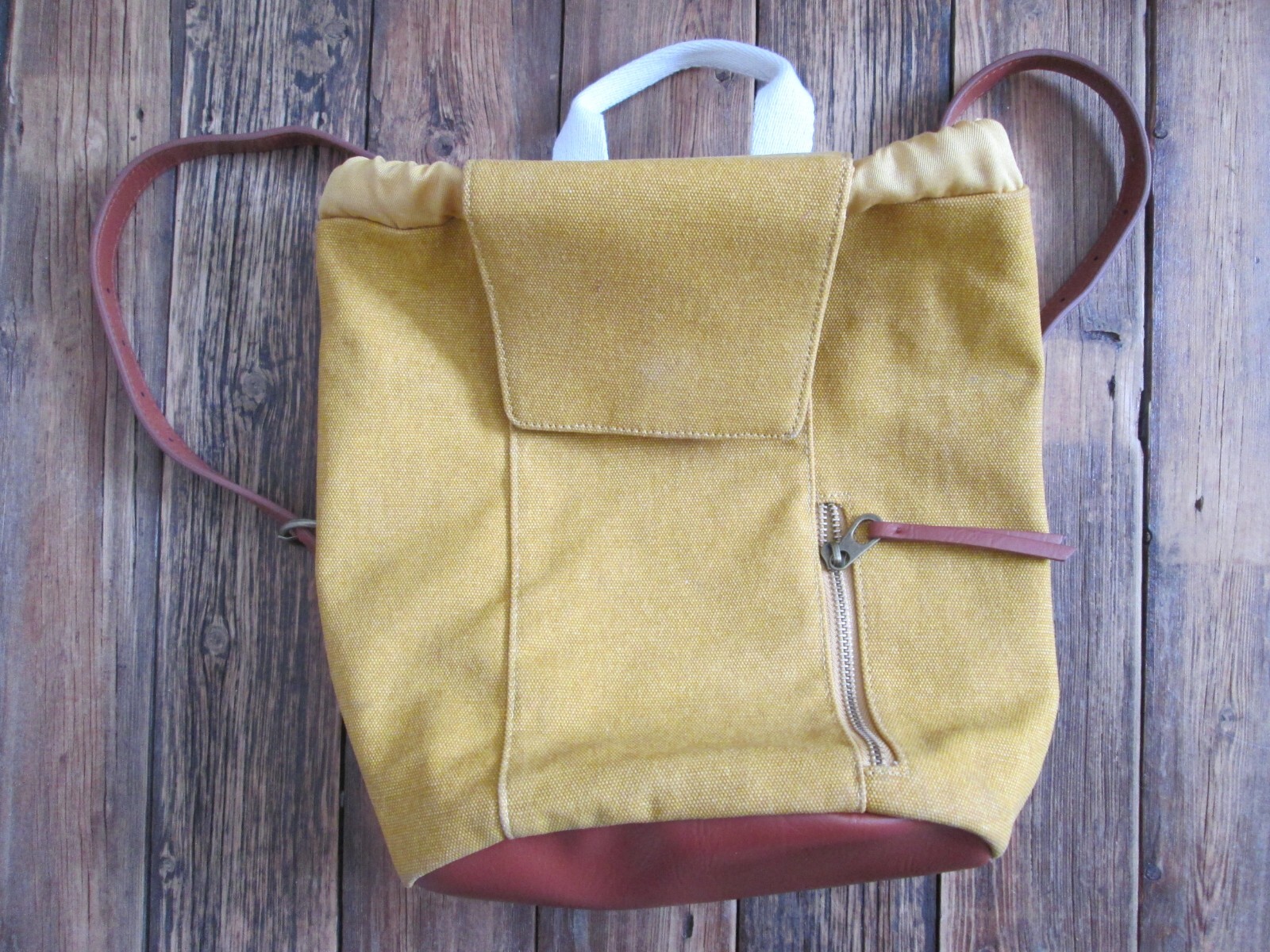 Universal Thread Mustard Yellow Backpack Book Bag… - image 1