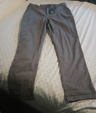 GAP Women's Relaxed Fit Cropped Girlfriend Pants w/ Pockets Tornado Gray NWT