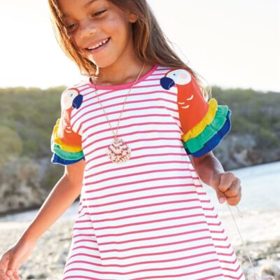 Summer Dress Cotton Children Casual Vestidos Clothes Lovely for Kids 2-7 year
