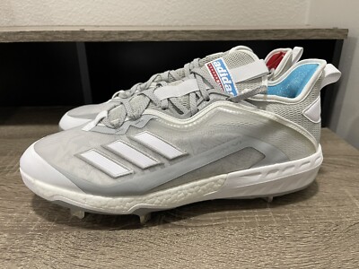 Adidas Icon VI 6 Boost Baseball Cleats Grey Metal Men's Size 9.5 EH2382 Grey