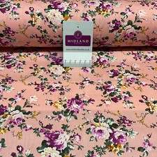 £5.99 Vintage Floral 100% cotton printed dress craft fabric 150cm wide M1741