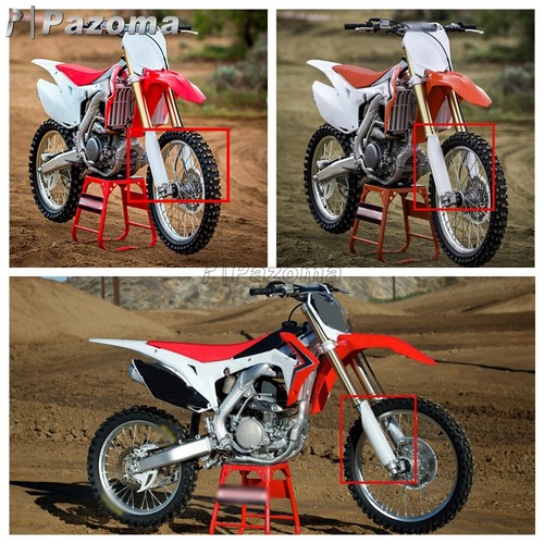 Enduro Bike Fork Guard Cover White For Honda CR125 CR250 07 CRF 250 450 2008-14 - Picture 4 of 4