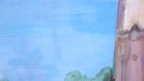 Paisaje acrílico de Andra W. Zapatero 8,75""x12,5"" enmarcado/enmarañado - Imagen 13 de 24