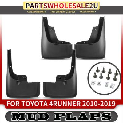 4pcs Mudguards Splash Guards Mud Flaps Rear & Front for Toyota 4Runner 2010-2023