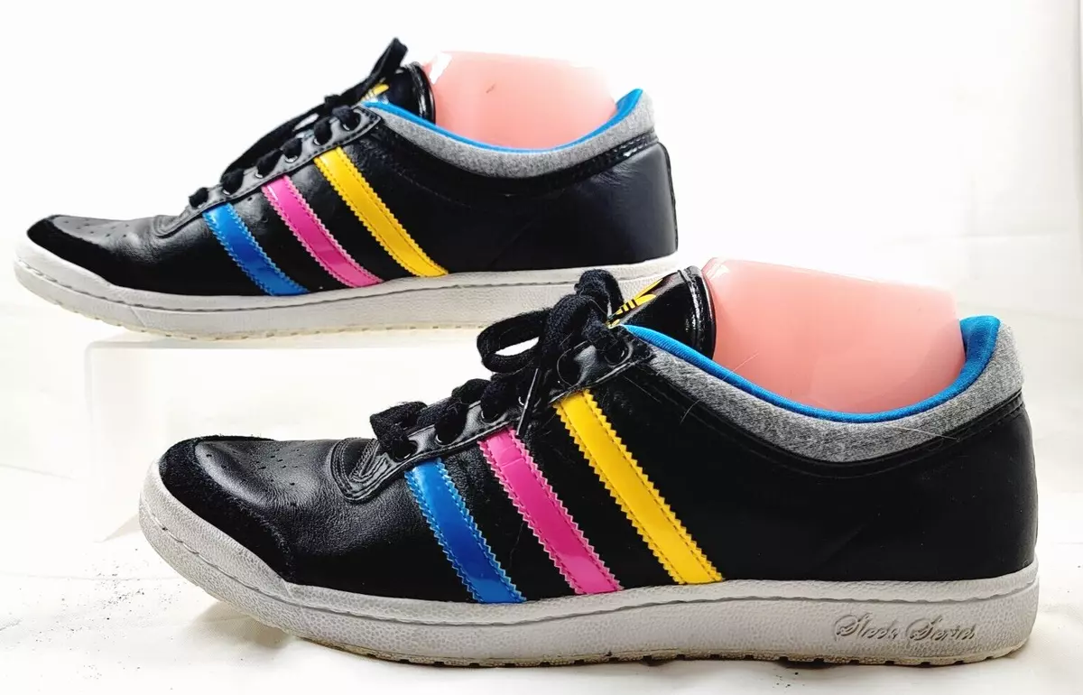 wraak Afgeschaft moederlijk Adidas Shoes Womens 9 Black With Rainbow Stripes Sleek Series Sneakers Lace  Up | eBay