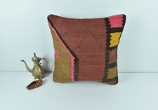 16x16 Ethnic Vintage Turkish Rug Pillow Cover Home Decorative Boho Cushion 2830
