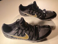 Nike Zoom Rival S Sprint Spikes Black W/Gold Track Shoes Size 13 Mens