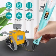 3D Printing Pen Set Doodle Printer Drawing 12 Colours PLA Filament Gift For Kids