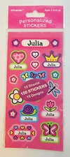 Stravina Personalized Stickers (150 stickers/15 designs) Choose Your Name! Girl
