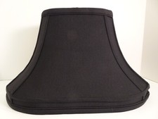 Cut Corner Rectangular Bell Lamp Shade Black Gold Lining ELEGANT Choose Size NEW