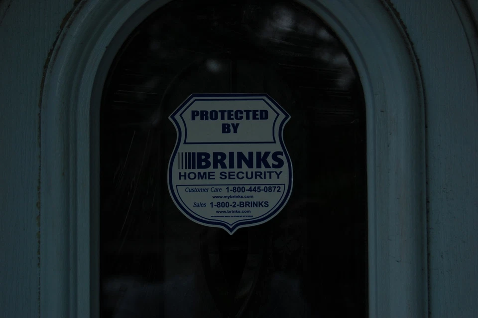6 Brinks Home Alarm SECURITY SURVEILLANCE DECAL WINDOW DOOR STICKER + BONUS - Image 2 of 4