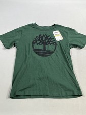 Boys Timberland Green Graphic T Shirt Medium M 10/12 NEW