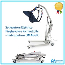 SOLLEVATORE ELETTRICO PIEGHEVOLE RICHIUDIBILE DISABILI ANZIANI+IMBRAGATURA GRATI
