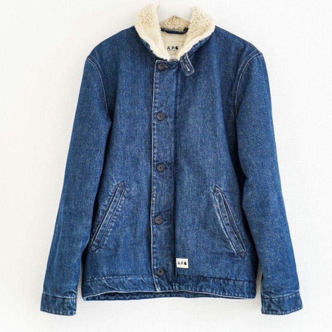 【レア】A.P.C. Carhartt カーハート Bristol JACKET A.P.C. Carhartt collaboration Bristol Denim Boa Jacket size S
