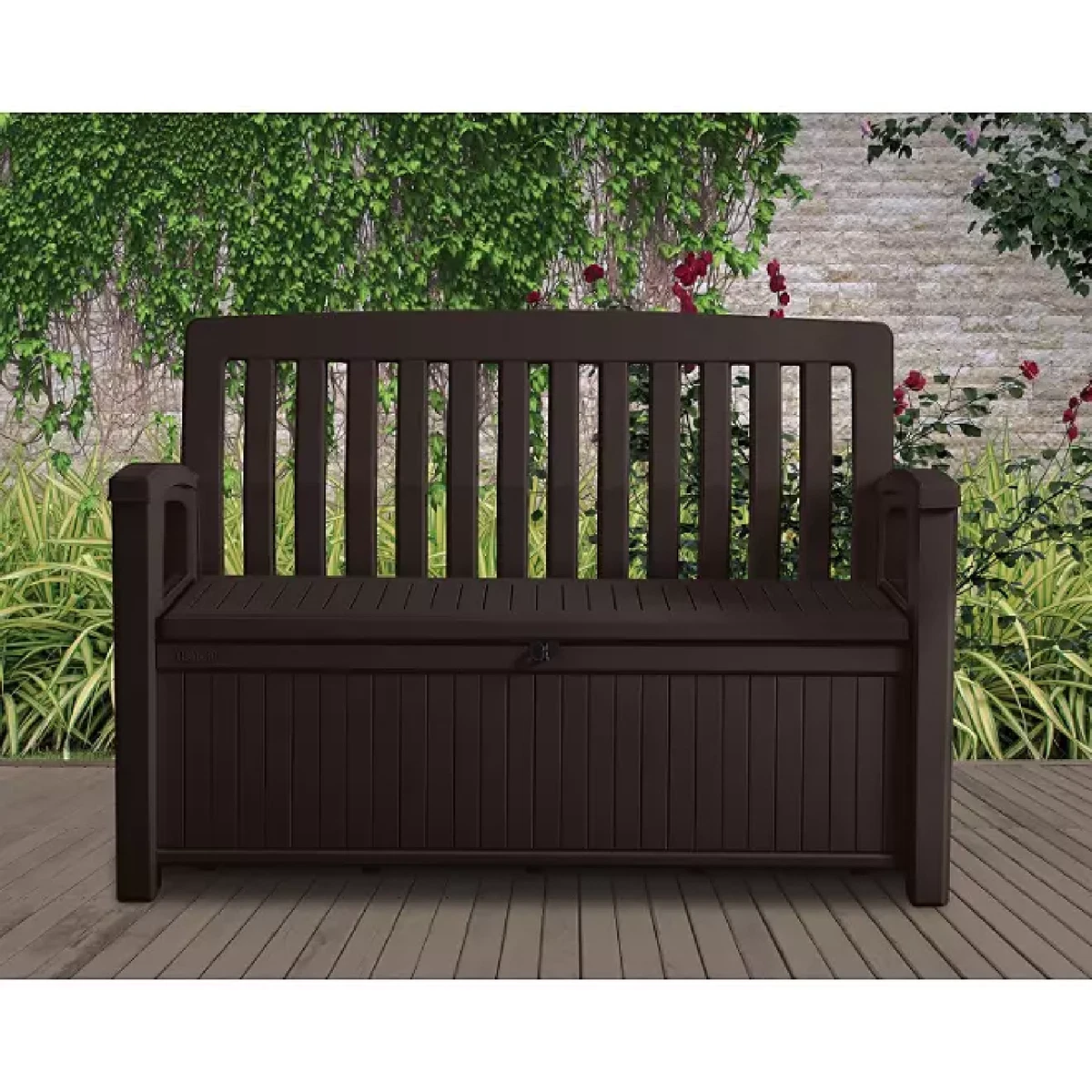Keter storage 2024 bench brown