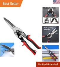 Tooleague Classic 12-Inch Durable Metal Snips - Safe and Efficient Cutting