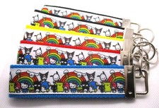 Hello Kitty  Friends Ribbon on Strong Webbing Key Fob, Keychain, Wristlet Cat 