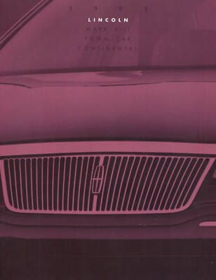 Vintage 1993 Lincoln FULL LINE Color Sales Brochure Folder