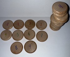 New Grapat Wooden Coins 20 Mandala Toys Wood Circles Montessori 3 Loose Parts