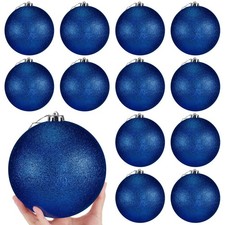 Poen 12 Pcs 6 Inch Large Christmas Ball Ornaments Glitter Extra Large Christm...