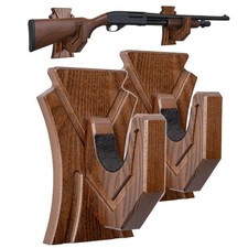 Montaje en pared para rifle TESLYAR - Ganchos para pistola futuristas, soporte para pistola de madera para rifles a...
