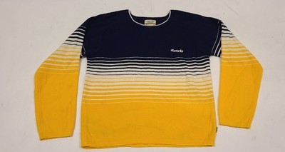 Dawls Skateboard Street wear 90s Skate Sweater Surf Yellow Striped Acrylic Store