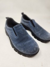 Lands End Suede Loafer Slip In Shoes Blue Women  s Size 7 All Weather Leather