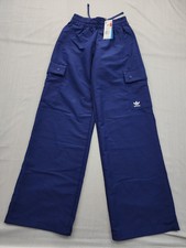New Adidas Essential Woven Cargo Pants Women  s Sz Extra Small Navy Blue XS