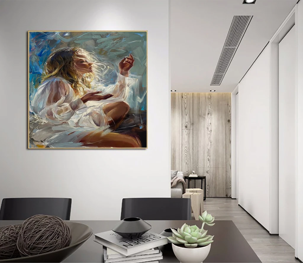 Frau Kunst Design Wanddeko Ai Dateiformat