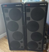 SUNN Model 5 PA SPEAKER TOWER Cabinets RARE 4x12 Pair Mint 1970s LOCAL PICKUP