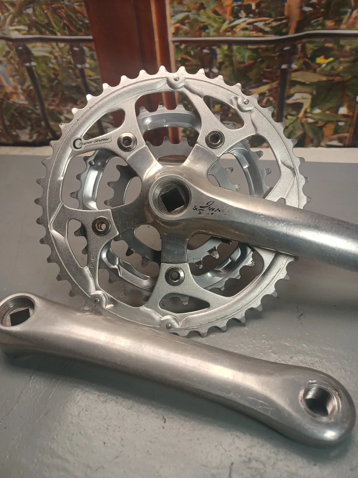 SUGINO IMPEL BICYCLE 175 MM 42/32/20 TOOTH SQUARE TAPER CRANKSET 94 MM-58 MM BCD - Image 2 of 4